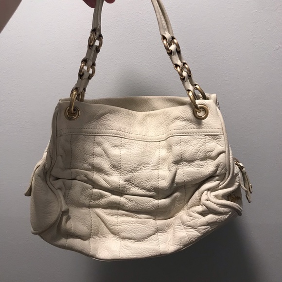 Cole Haan Handbags - Cole Haan Off-White Gathered Purse